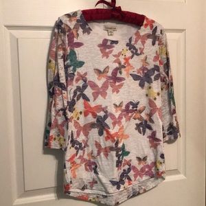 Coldwater Creek butterfly shirt
